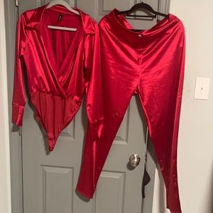2 Piece body suit and pants set